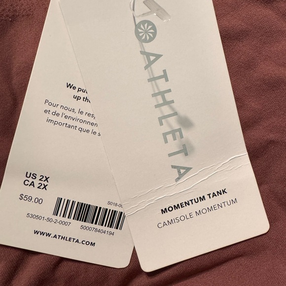 ATHLETA NWT MOMENTUM TANK - Picture 2 of 3